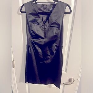 Black Satin Robert Rodriguez Dress